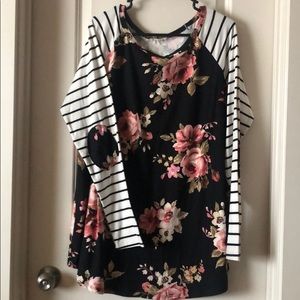 floral long sleeve tee